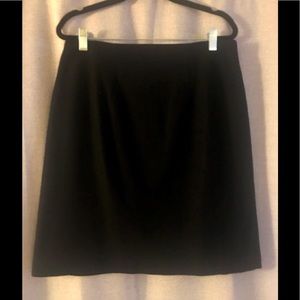 Black wool skirt.